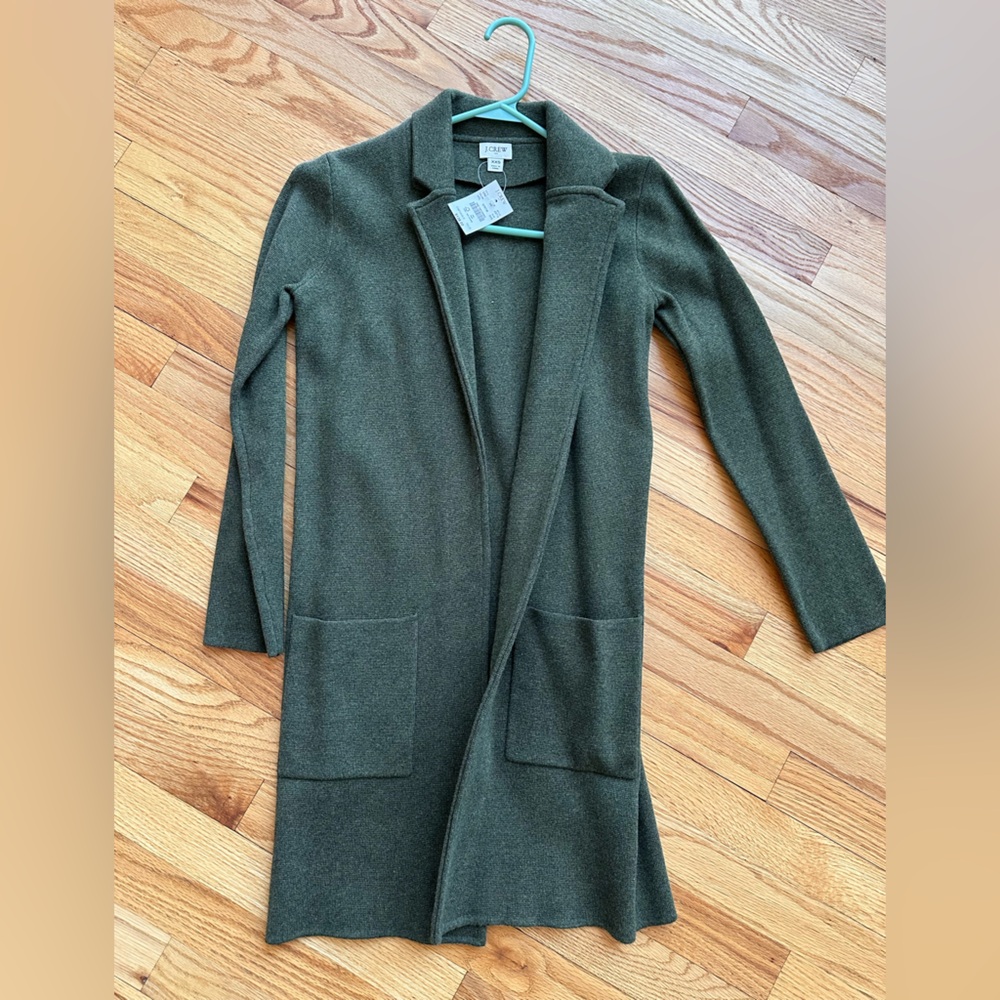 J. Crew Heathered Green Cardigan